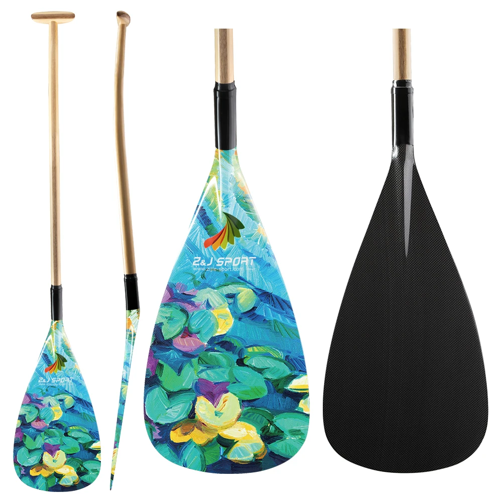 ZJ спортивные Гавайи Тип Лидер продаж Гибридный Аутригер каноэ весло с графикой