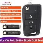 Ключ дистанционного управления DIYKEY OEM 2G6959752 2G6959752D 433 МГц 5CMQB49 для VW T Cross Polo 2019 + Skoda Golf Seat, 3-кнопочный брелок без ключа
