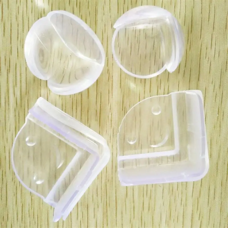 

8pcs Transparent Anti-collision Corner Protection Pvc Child Safety Protection Thickened Spherical Anti-collision Corner