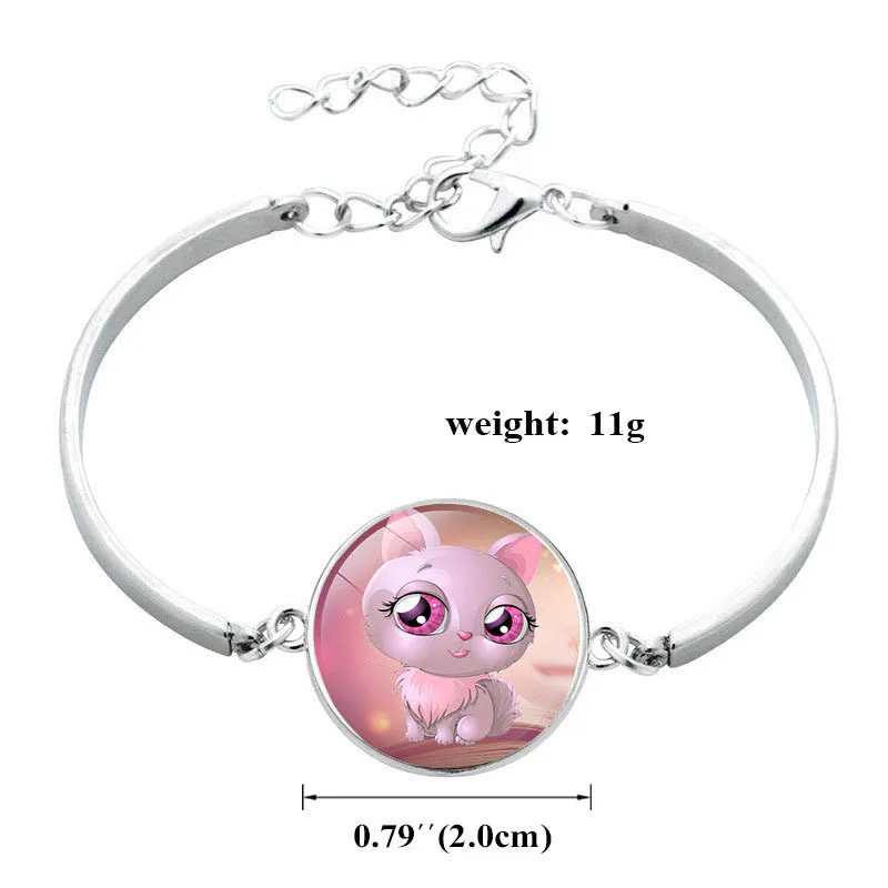 BTWGL модный детский браслет для маленьких девочек с рисунком кота из мультфильма