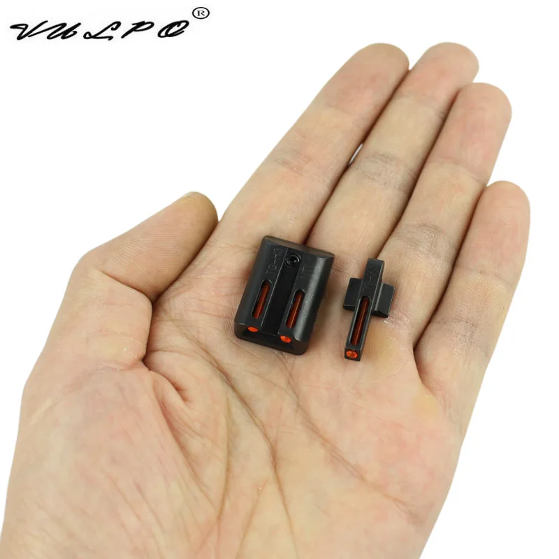 Красно зеленый волоконно оптический передний и задний прицел для пистолета 1911 CUT.