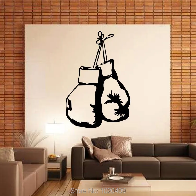 

Boxhandschuhe Art Design home dekoration günstige Vinyl Wandaufkleber abnehmbar haus dekor gym dekorative abziehbilder 3527