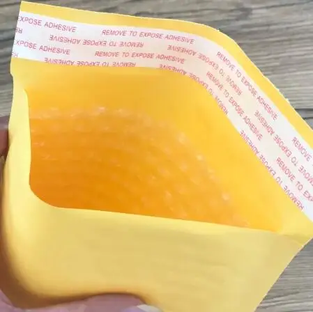 100 шт. желтые конверты из крафт пузырьков пакеты для почтовых отправлений