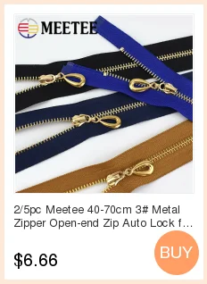 5 шт. Meetee 3#5#20 см закрытые Металлические молнии бронзовые зубы для карманных брюк сумка портной DIY Швейные Инструменты Аксессуары для одежды