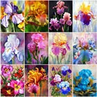 HUACAN 5D DIY алмазная живопись цветок полный квадрат Новое поступление Алмазная вышивка Ирис вышивка крестиком рукоделие украшение дома