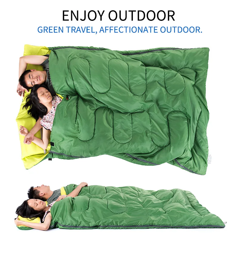 Naturehike новый спальный мешок из хлопка для 2 человек кемпинга с подушкой полудня |