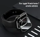 Закаленное 3d-стекло с изогнутыми краями для Apple Watch 7, 45 мм, 41 мм, защитная пленка для экрана iWatch серии 7, 41 мм, 45 мм, защитная пленка