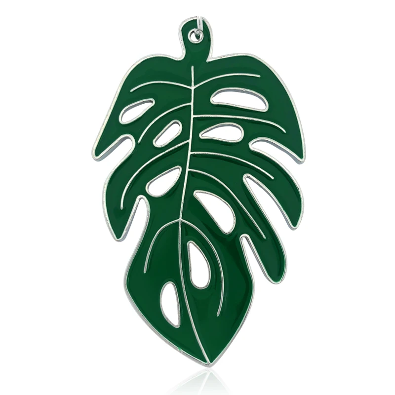 Сделай Сам сплав полый черепаха лист брелок Подвеска скандинавский зеленый