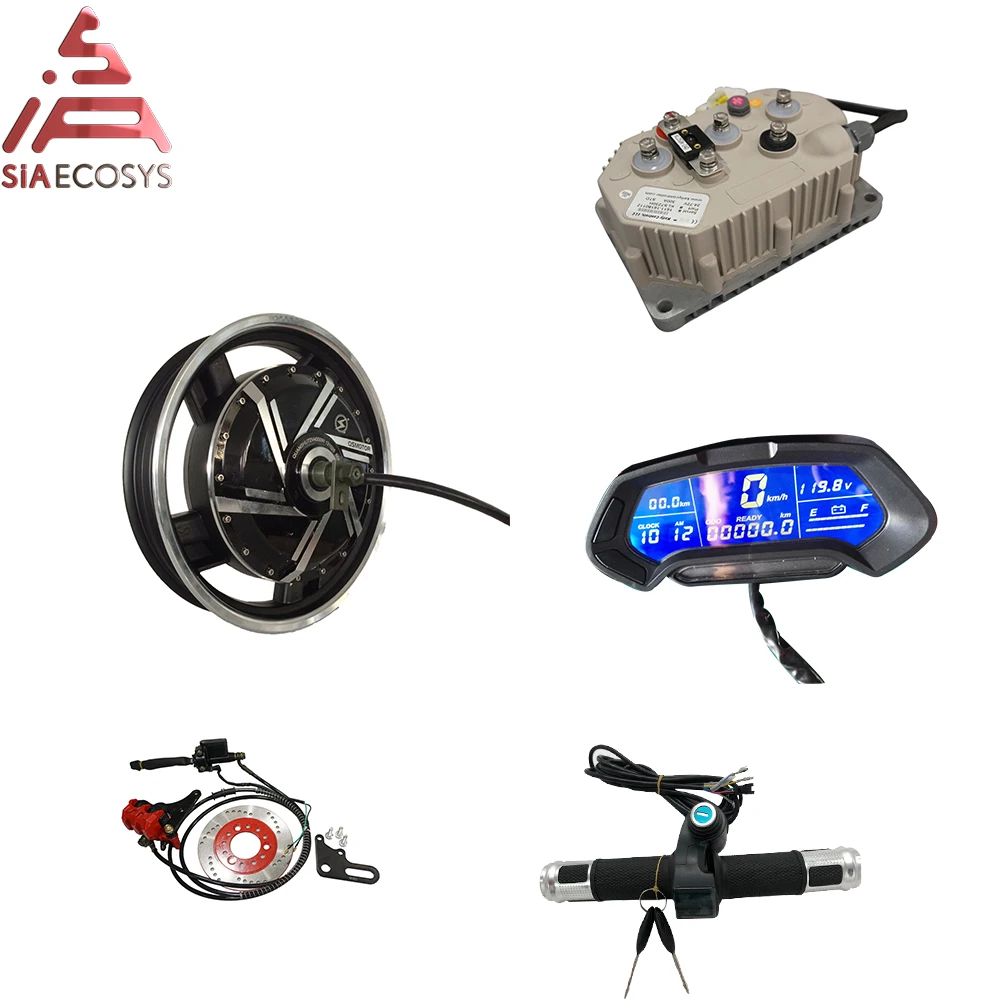 16*3 0 дюймовый 3 кВт V3 72V95KPH BLDC E мотоциклетный моторный шлейф с контроллером Kelly sine
