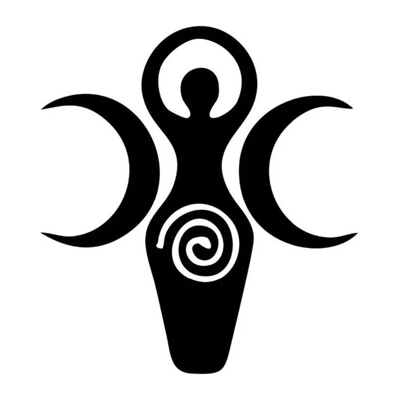 

12*12,5 см, наклейки на автомобиль в виде полумесяца с богиней, наклейки, аксессуары для стайлинга мотоцикла