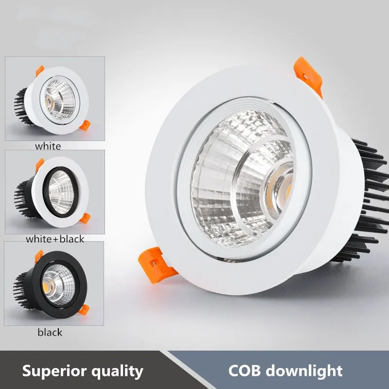 Светодиодный светильник с регулируемой яркостью 3 Вт 5 7 12 15 20 30 40 cob Led spot 220 В/110 В