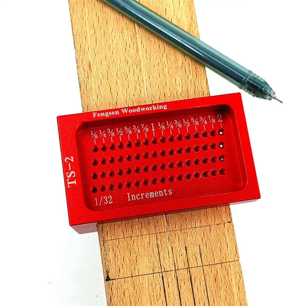 

1*Precision Aluminum Alloy T Square Hole Measuring Woodworking Scriber Ruler