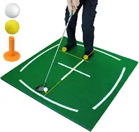 Premium Turf Indoor/Outdoor Mat - Golf Swing Mat Stance Mat for Pros & Beginners Golf Accessories with 2 Golf Balls,1 Rubber Tee