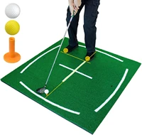 premium turf indooroutdoor mat golf swing mat stance mat for pros beginners golf accessories with 2 golf balls1 rubber tee