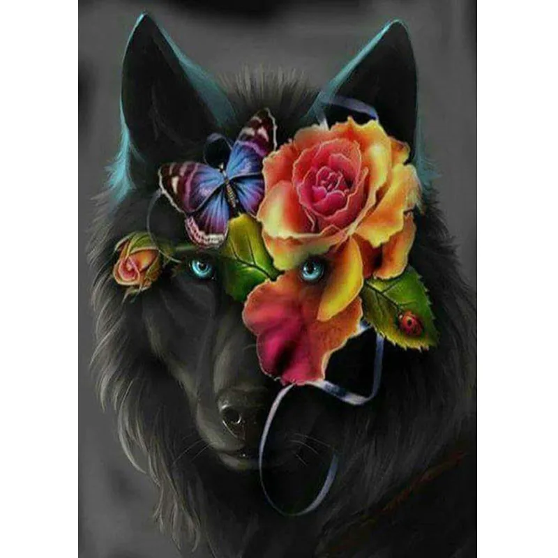 

5D DIY Diamond Painting Full Square/Round Drill "Animal Wolf" 3D Rhinestone Embroidery Cross Stitch Gift Home Decor
