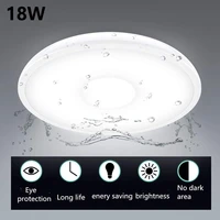 led flush mount ceiling light 10 23inch 18w 6500k cool white ip44 round lighting fixture for kitchen hallway bathroom