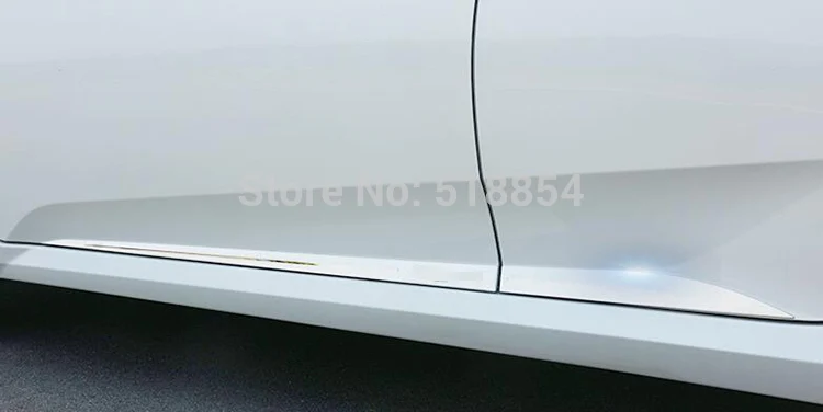 Хромированная или Серебряная накладка на дверь боковая линия декоративная