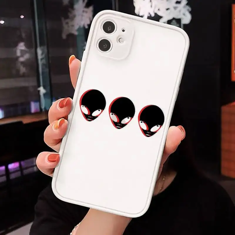

black Alien Avatar ET Simplicity art Phone Cases Matte Transparent for iPhone 7 8 11 12 s mini pro X XS XR MAX Plus cover funda