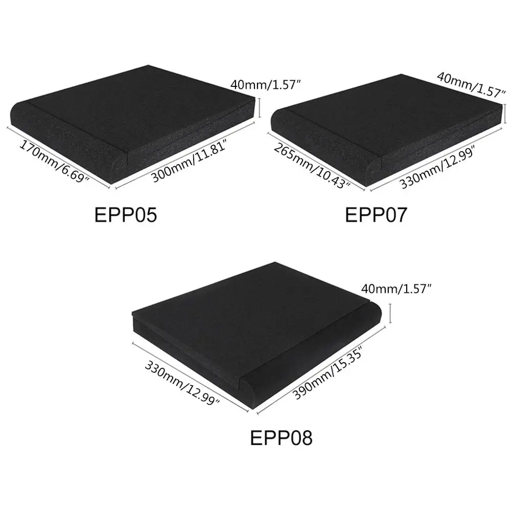 

1Pair Monitor Speaker Isolation Pads Shock Proof High Density