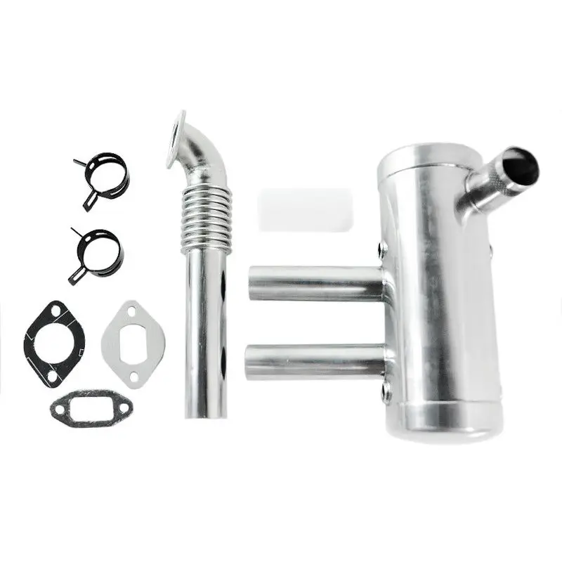 

1 Set EME 40-80CC Rear Exhaust Pipe Muffler Set For DLE55 DLE50 DLA56 DA50 EME55 40-80CC Fixed Wing Gasoline Engine Parts