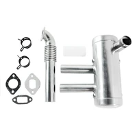 1 set eme 40 80cc rear exhaust pipe muffler set for dle55 dle50 dla56 da50 eme55 40 80cc fixed wing gasoline engine parts