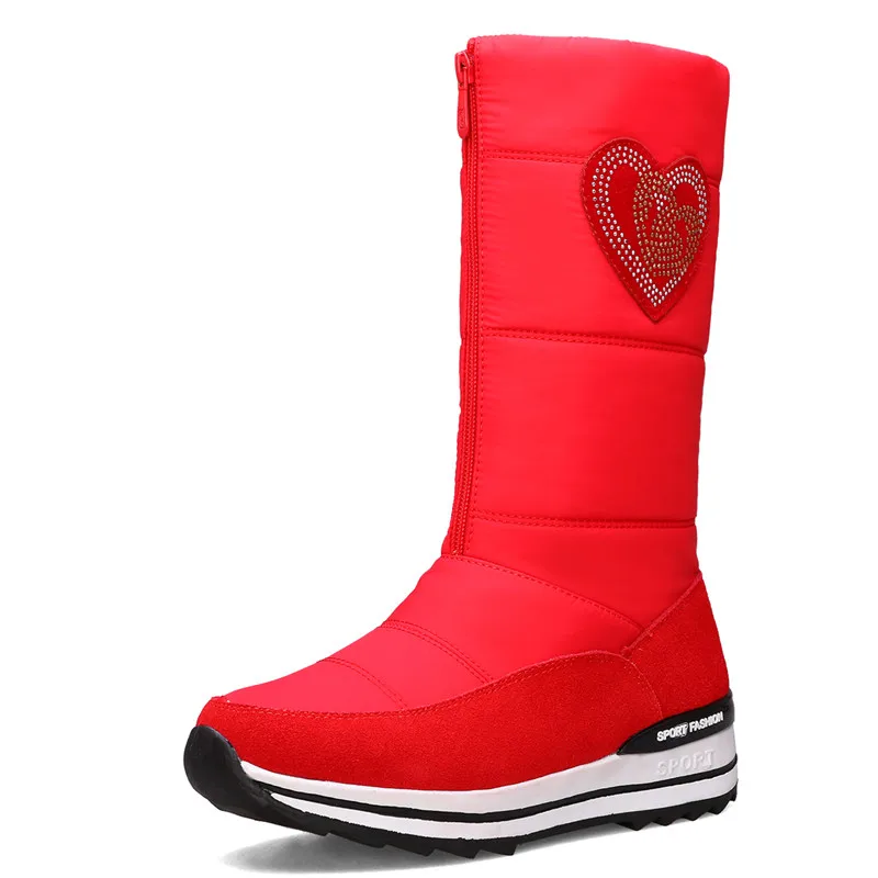 FEDONAS/Женская обувь на плоской платформе Новинка Сапоги до середины икры Теплые