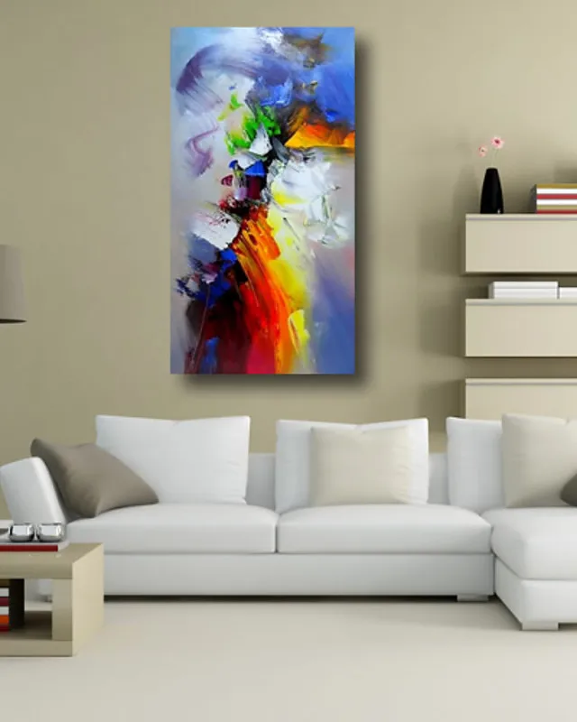 

Large Size Hand Painted Oil Painting On Canvas Vertical Abstract Color Modern Home Decor Wall Art Picture For Living Room Gift