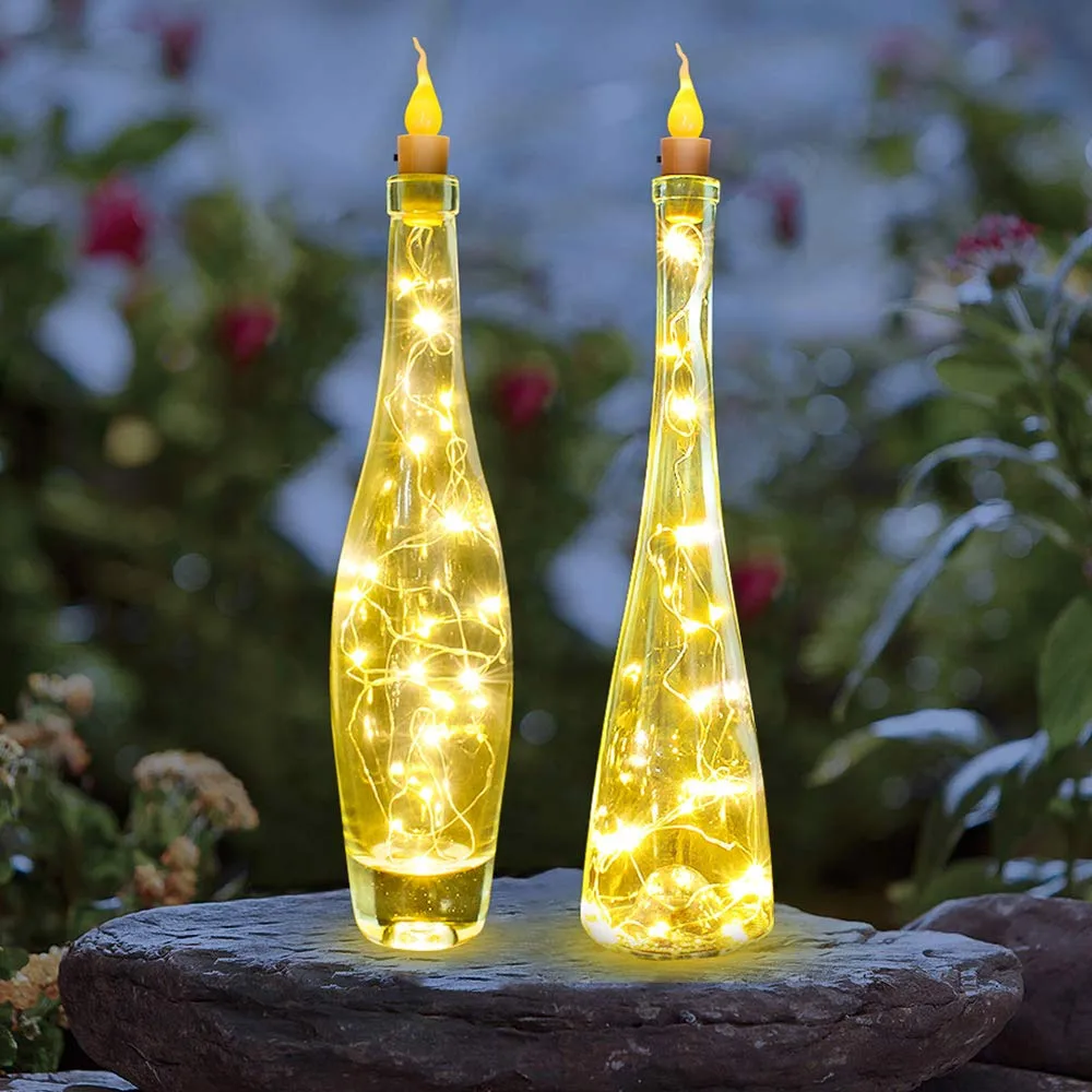 2M 20LED Copper Wire Lamp Wine Bottle Cork Warm White Battery Powered LED String Light For DIY Party Decoration Christmas | Лампы и