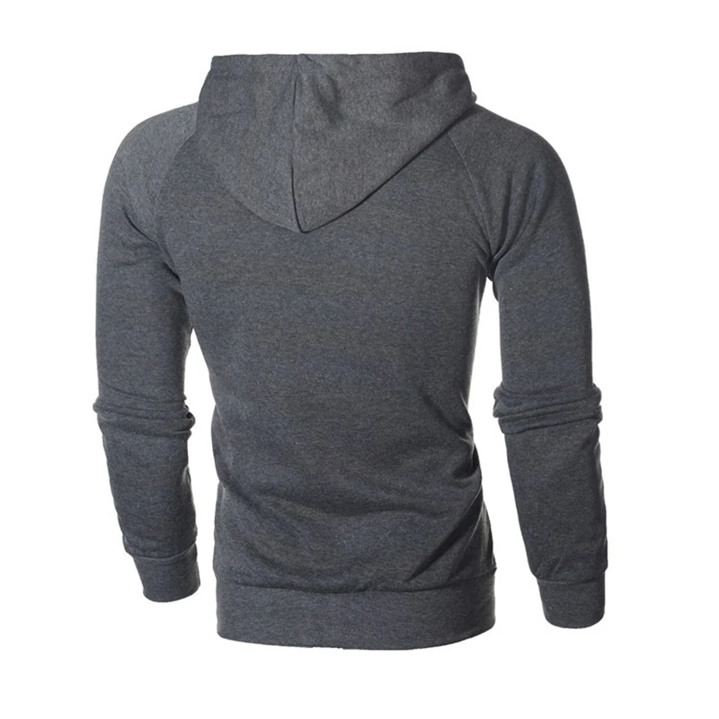 

Men's Fashion Plain Zipped Long Sleeve Hoodies Slim Casual Hooded Coats Jackets
