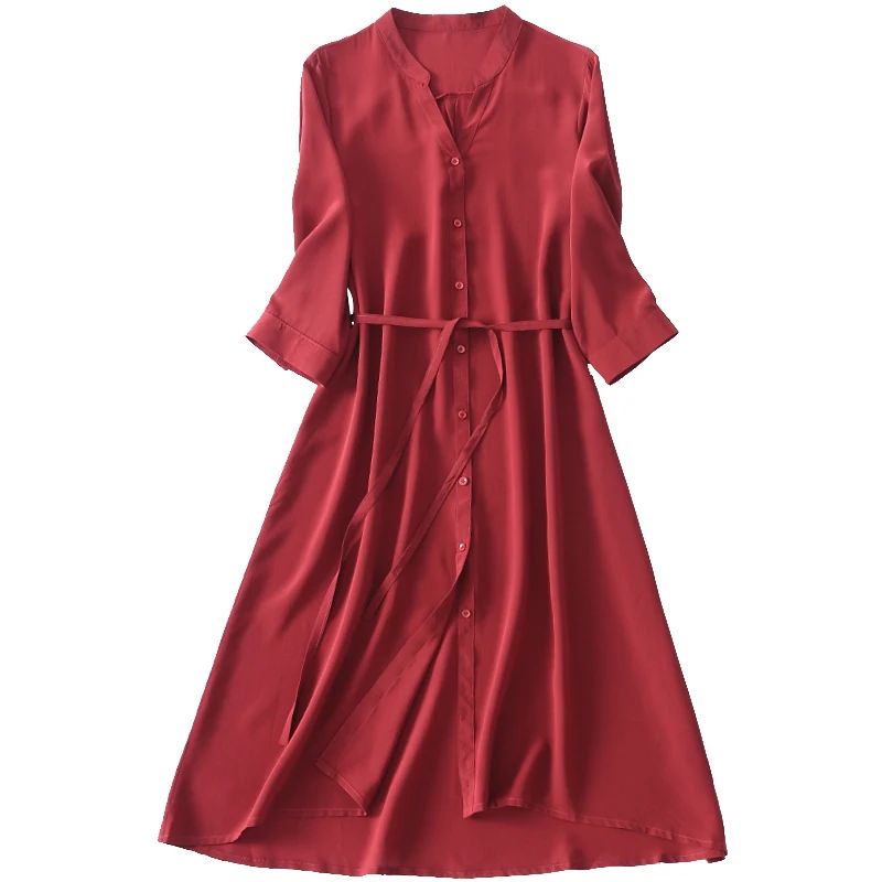 Новое Настоящее платье из 100 шелка женское натурального высокого качества