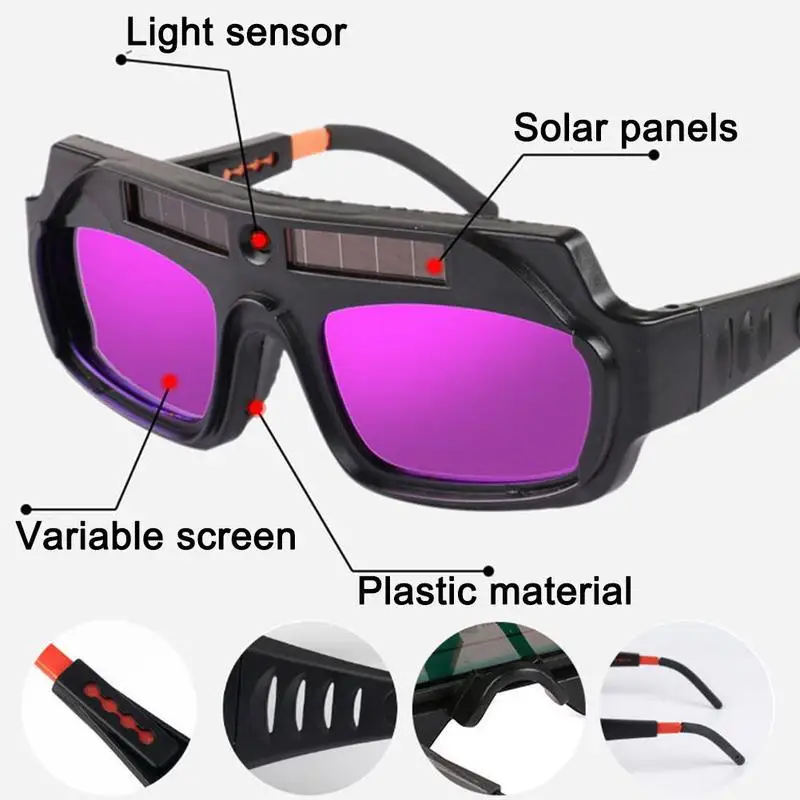 

Welding glasses Automatic Dimming Welding Glasses Anti-Glare Goggles Argon Arc Welding Glasses