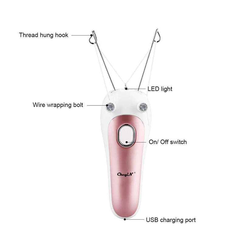 

Women Facial Hair Remover Electric Cotton Thread Body Hair Remover Instant Defeather Epilator Lady Shaver Pull Surface Device 31