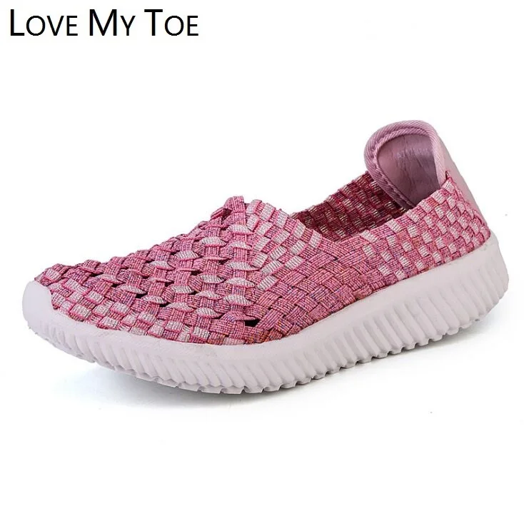 2019 повседневные тканые холщовые сетчатые дышащие женские спортивные туфли на