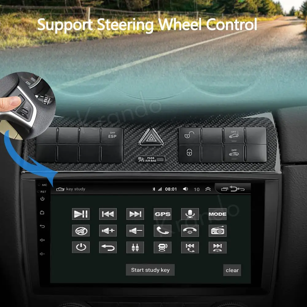 

Krando Android 10.0 9" IPS Full Touch Car Multimedia Radio For Mercedes Benz C-CLK 2000-2005 Audio GPS Carplay DSP WIFI Navi