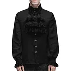 Мужская Пиратская рубашка вампир ренессанс викторианский стимпанк Готическая рубашка с оборками Средневековая мужская одежда для Хэллоуина
