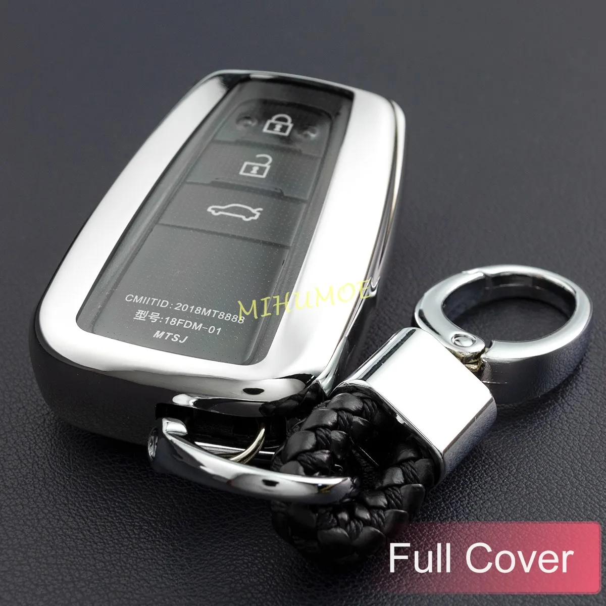 

Car Key Fob Cover Case Chain For Toyota RAV4 Highlander Camry Corolla Kluger 86