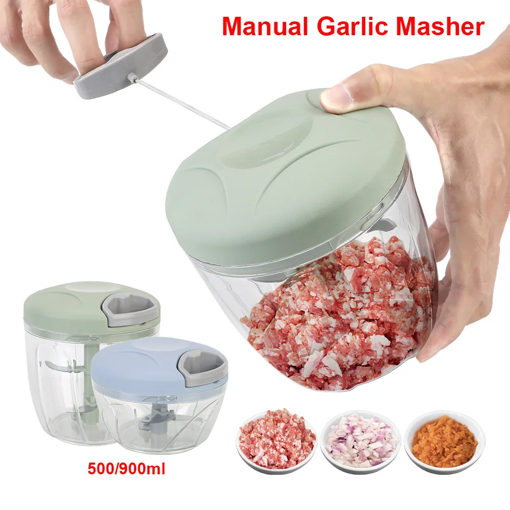 

Garlic Triturator Manual Mashed Cut Crushed Garlic Ginger Fresh Chili Hand-Pulled Crusher Chopper