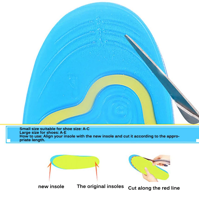 Home Type Sports Soft Silicone Gel Air Cushion Insole Hiking Running Shoe Insoles Pads Absorb Shock Footbed For Men Women images - 6