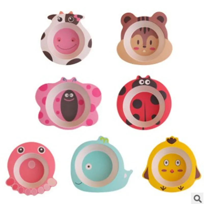 Посуда из бамбукового волокна Детская миска мультяшная детская для еды