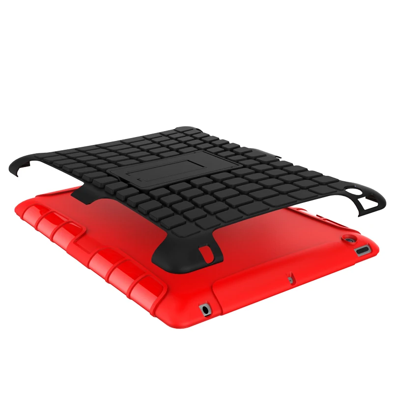 

Hybrid Three Layer Armor Shockproof Rugged Case For iPad 2 iPad 3 iPad 4 Slim Anti Slip Back Cover Capa Tablet A1395 A1396 A1430