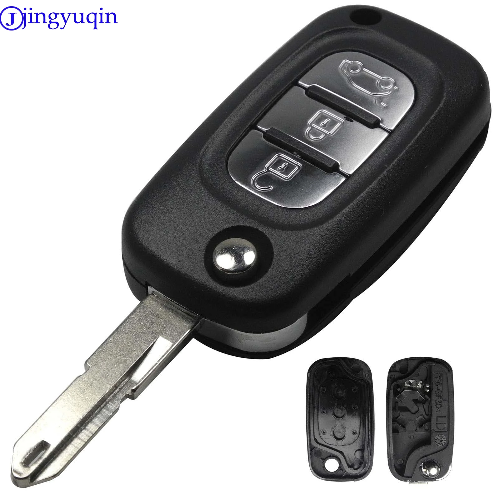 Чехол для автомобильного ключа jingyuqin Renault Megane 2 3 Duster Clio с кнопками откидной