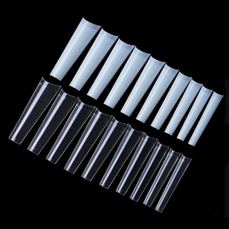 

100pcs/Bag XXL Extra Long French Coffin False Nail Art Tips Half Cover Ballerina Acrylic Fake Nails Tips Manicure Tools