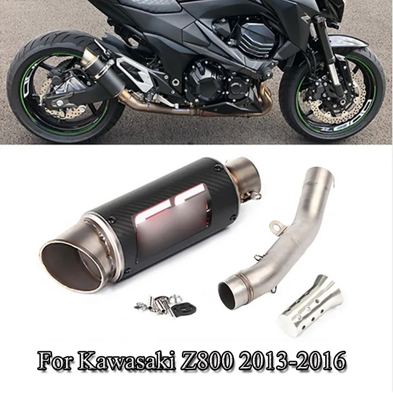 Для Kawasaki Z800 слипоны выхлопная система труба Соединительная средняя Соединительная труба глушитель труба с DB Killer Moto Модифицированная 2013