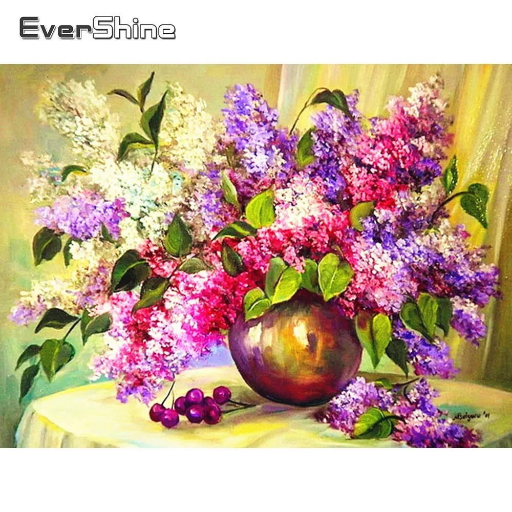 EverShine DIY 5D алмазная живопись цветы вышивка крестиком Алмазная Стразы Лаванда
