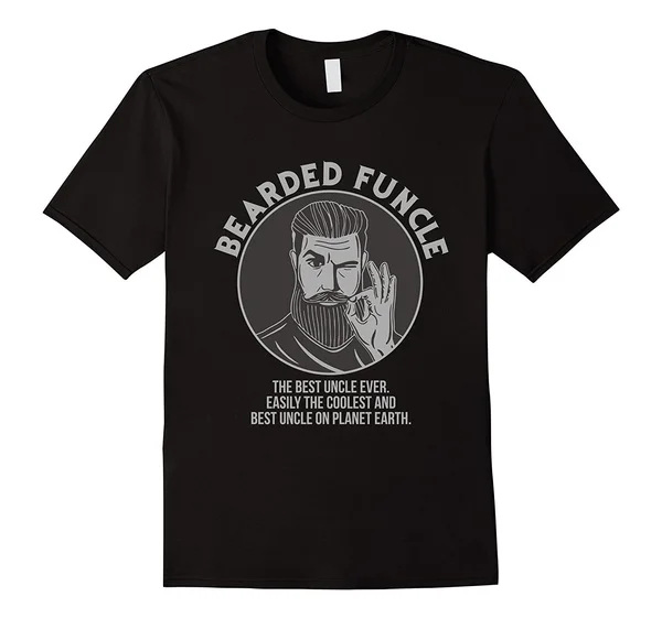

Bearded Funcle Best Coolest Uncle Ever T-Shirt Men Printed T Shirts