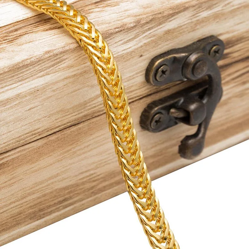 VONRU Snake Bone Thick Necklace For Men Gold Color Long Chain Necklaces Metal Hip Hop Cool Simple Jewelry Gifts | Украшения и