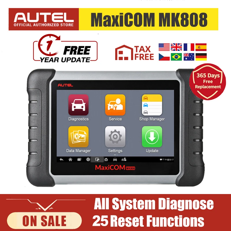 Autel MaxiCOM MK808 OBD2 сканер все системы автомобильный диагностический инструмент
