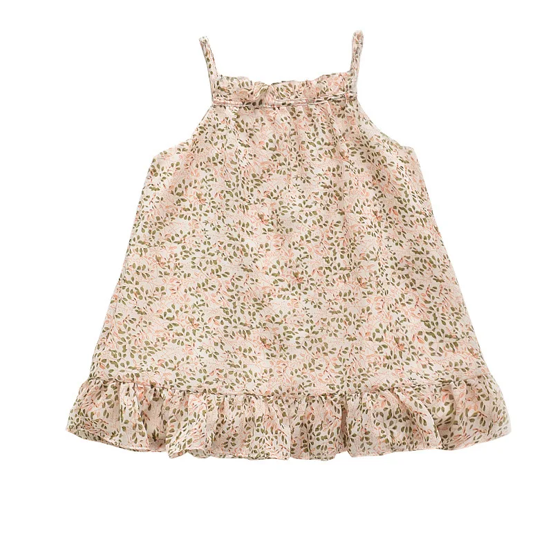

2020 Summer New Girl Floral Suspender Dress Children's Dress Princess Dress Sleeveless Sweet Vestido Kids Dresses For Girls