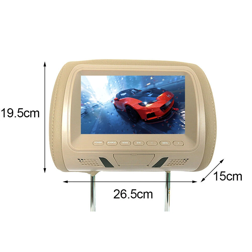 7 Inch Car Monitors MP5 Player TFT LED Screen Headrest Monitor Support AV/USB/SD Input/FM/Speaker/Car Camera DVD Display Video 5 |