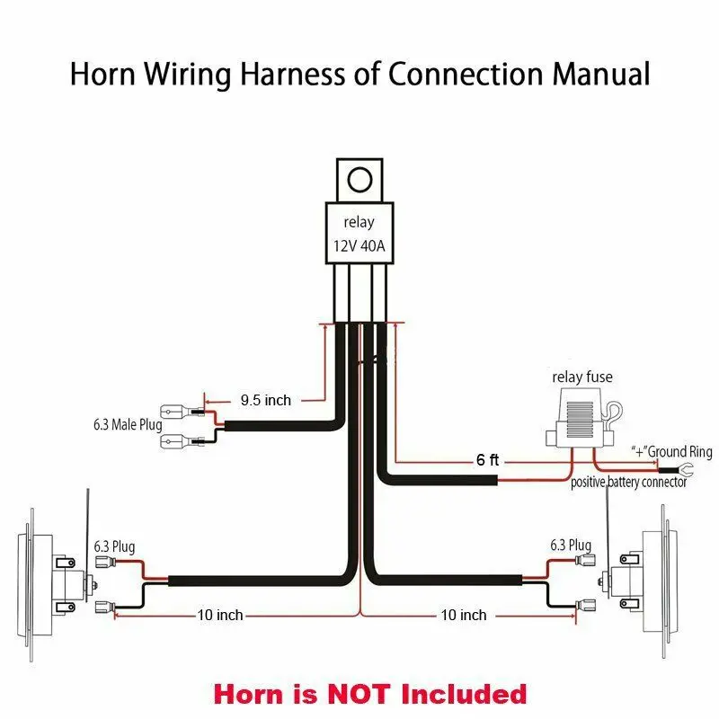 

Kit Horn Relay Relay Universal 12V For Grille Mount Electric Blast Horn Horn Hot Sale Newest Protable